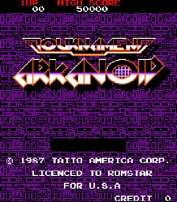 Tournament Arkanoid (US) screen shot title